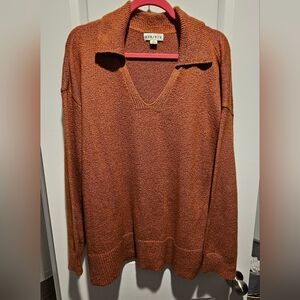 Ava & Viv Rust Orange Knit Sweater